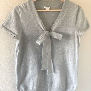 J. Crew Bow Vneck Blouse